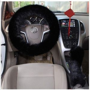 Furry steering wheel cover